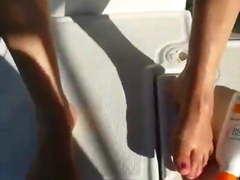 Greek wife lotioning